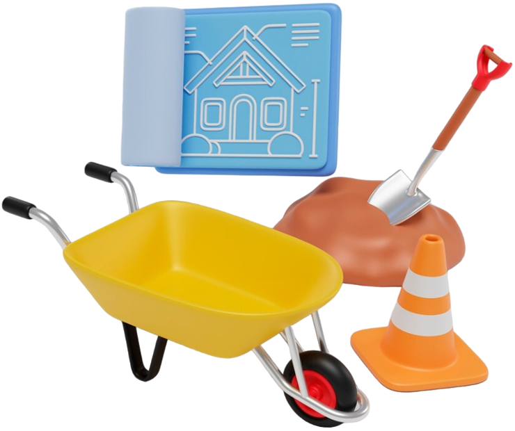 Carretilla con materiales